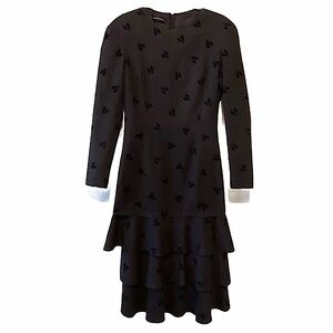 LOUIS FERAUD  Vintage long sleeve drop waist dress